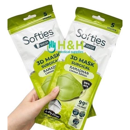 Masker Softies 3D Surgical Mask / Masker Softies Medis/Masker Softies 66-hnhgloves Ayo Order