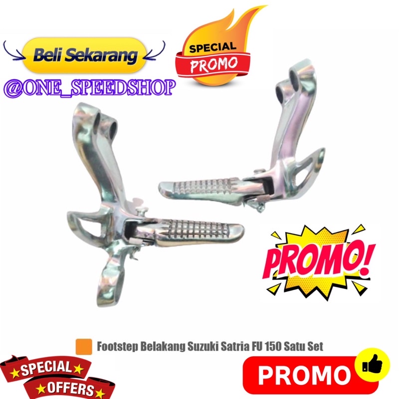 COD foot step gantung satria fu chrome crome crom step belakang satria fu chrome