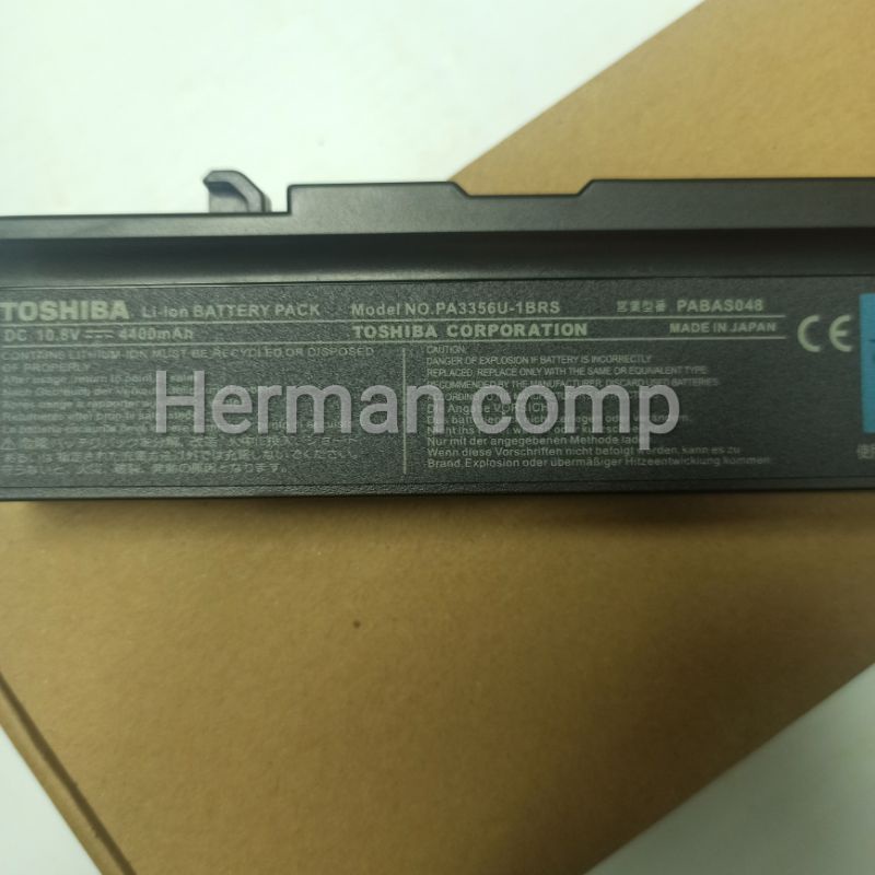 Original Baterai Toshiba Satellite Dynabook PABAS214 PABAS161 PA3356U