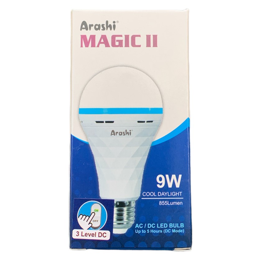 Arashi Magic II New Lampu LED Emergency LED darurat 9 Watt