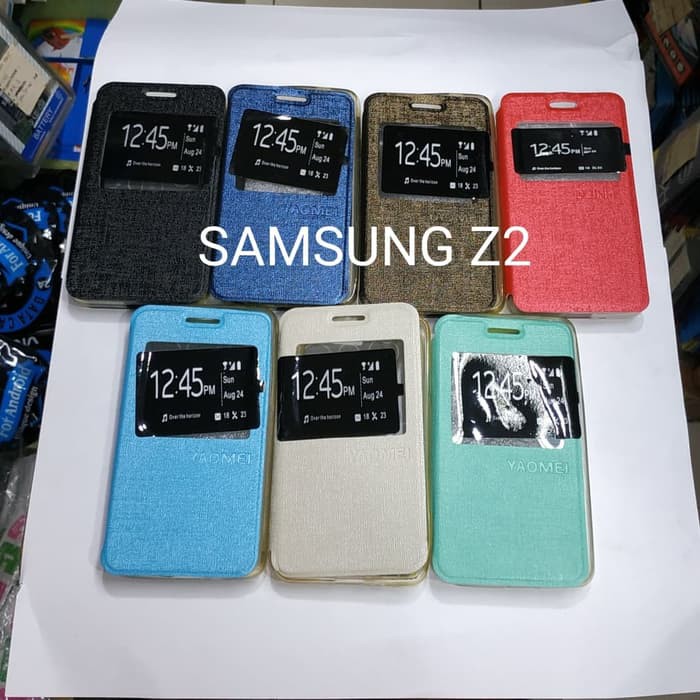 SAMSUNG Z2 sarung flip cover ume/ sarung model buku dan silikon karet sofcase