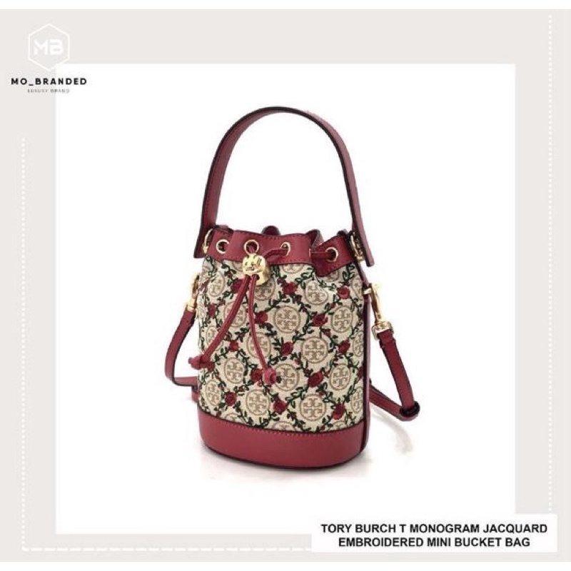 tb t monogram jaq mini bucket bag