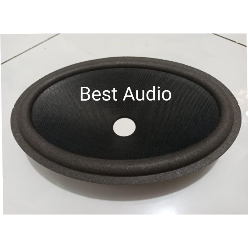 Daun kertas speaker oval hitam voice coil  25.5mm