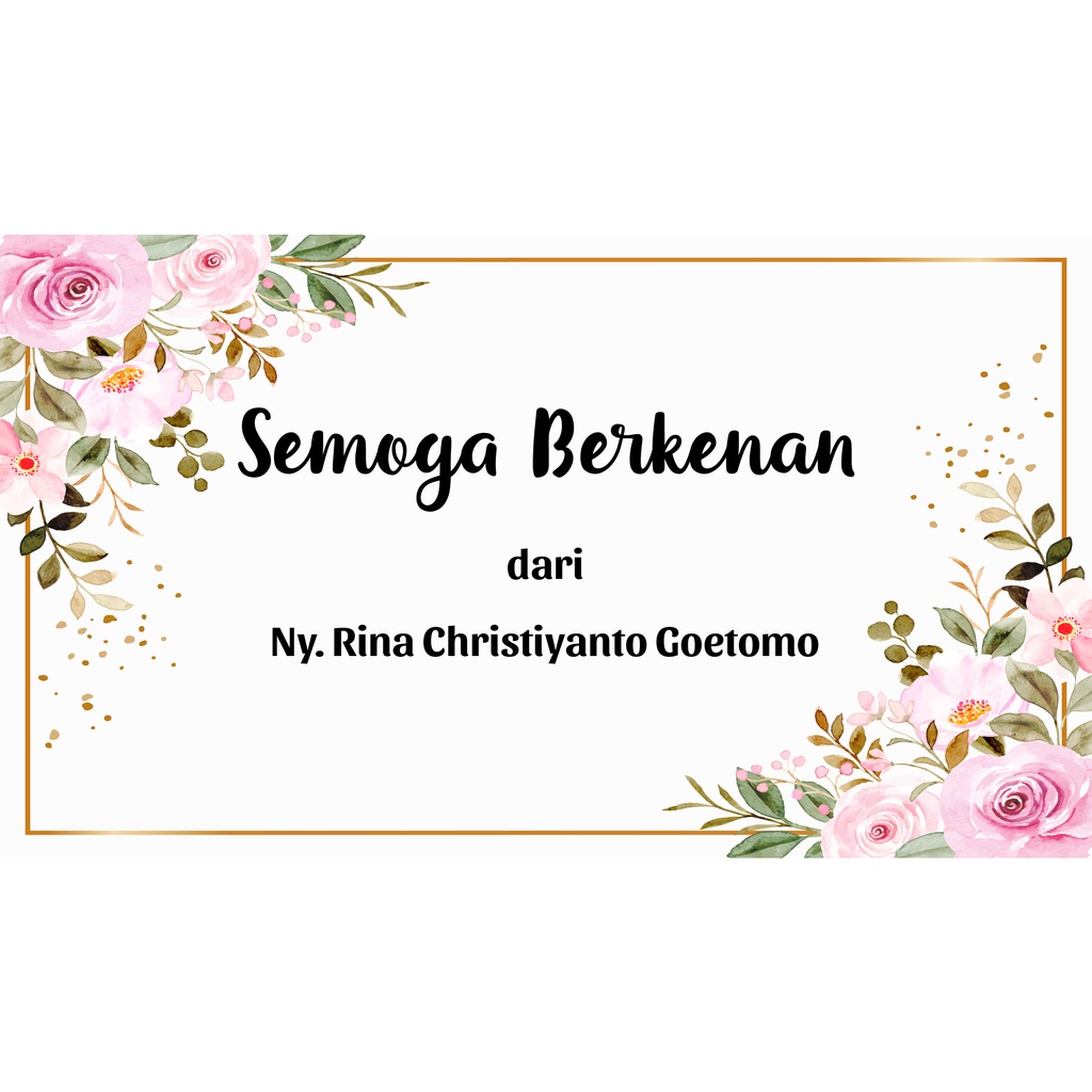 

Kartu Ucapan pakai bahan stiker