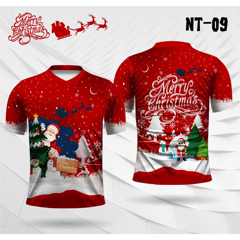 kaos natal kaos santa jersey natal terbaru 2021 custom nama dan logo