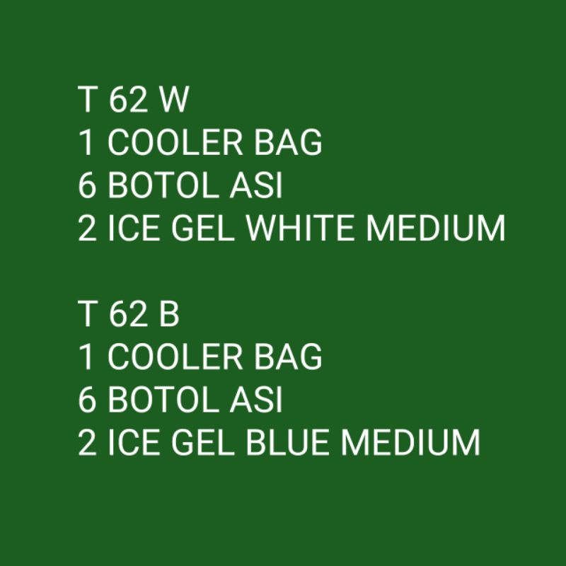 Cooler Bag Tas asi + 6 Botol asi + 2 Gel / 1 Gel T61/T62 /Tas Penyimpan asi asip Paket 6botol + icegel jakarta