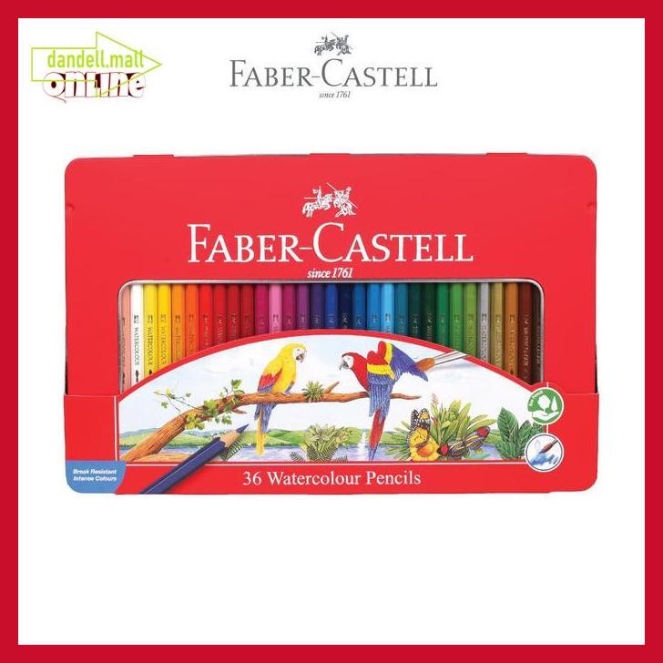 

U8Tyrt67- Faber-Castell Watercolor Pencils 36L Tin Case E3Yrf797-