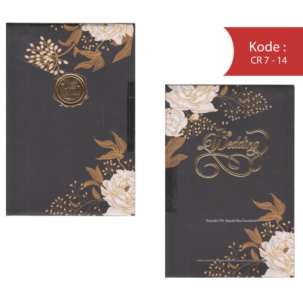 Blangko Kartu Undangan Pernikahan CR7 14 + Amplop Harga Termurah Gratis File Setting Isi 100