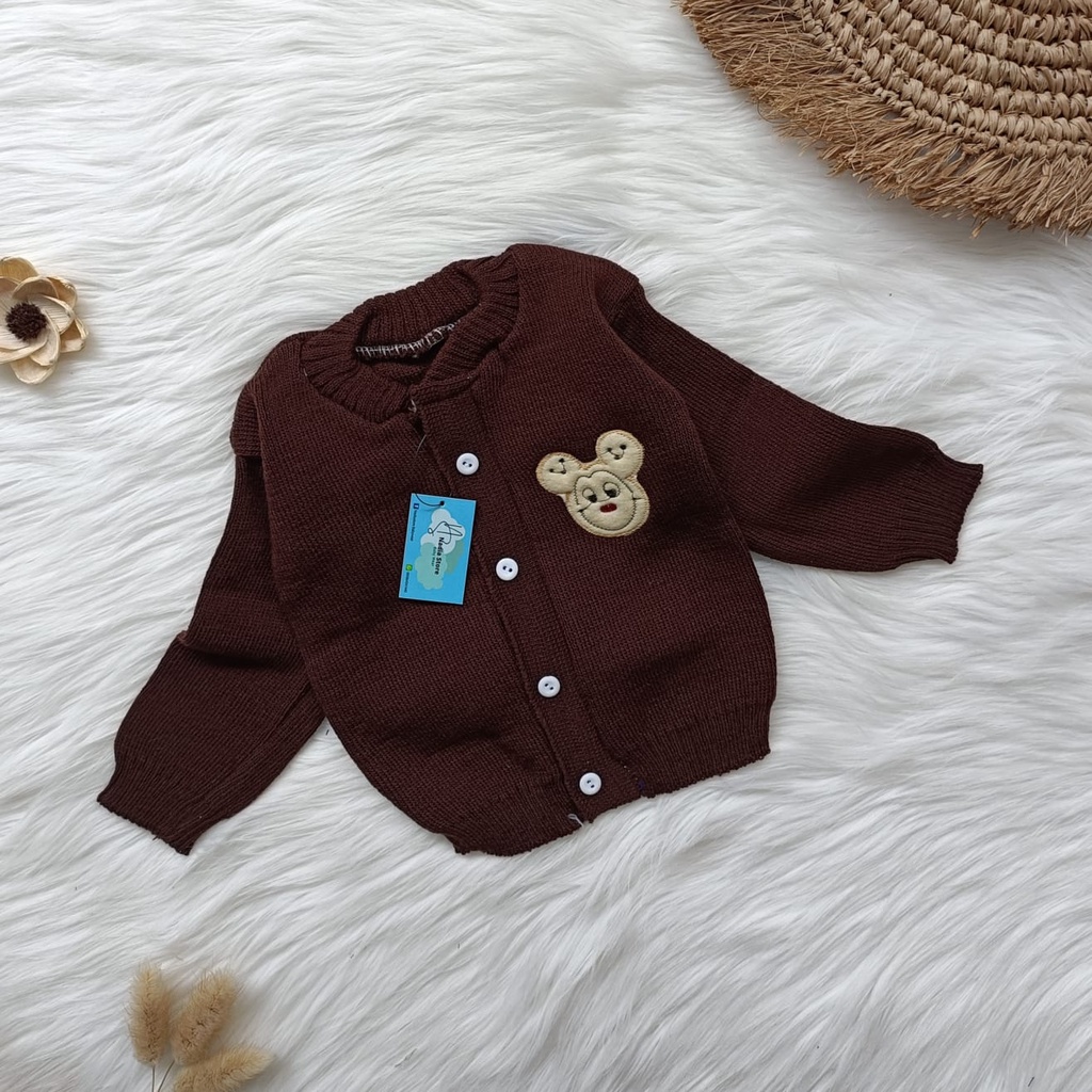 Sweater rajut bayi 0-6 bulan / Baju hangat bayi / Cardigan bayi / Atasan bayi murah