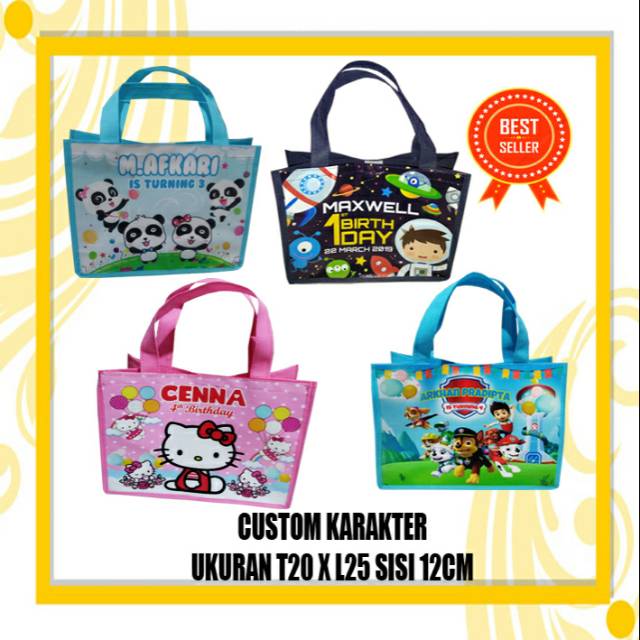 

TAS ULANG TAHUN KARAKTER TEMA CUSTOM DUA MUKA DEPAN BELAKANG GAMBAR