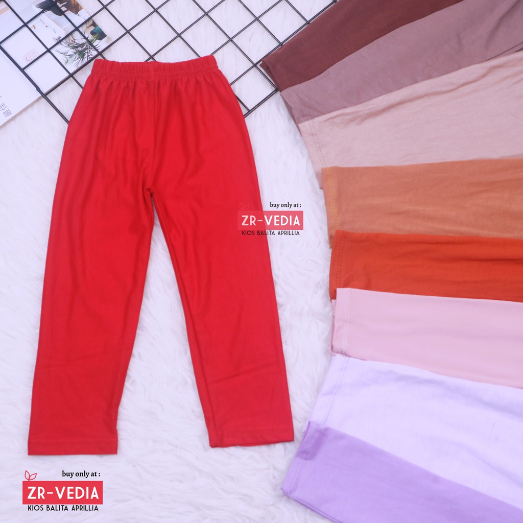 Legging Polos uk 5-7 Tahun / Celana Leging Anak Perempuan Pants Panjang Murah Polos Ketat Adem