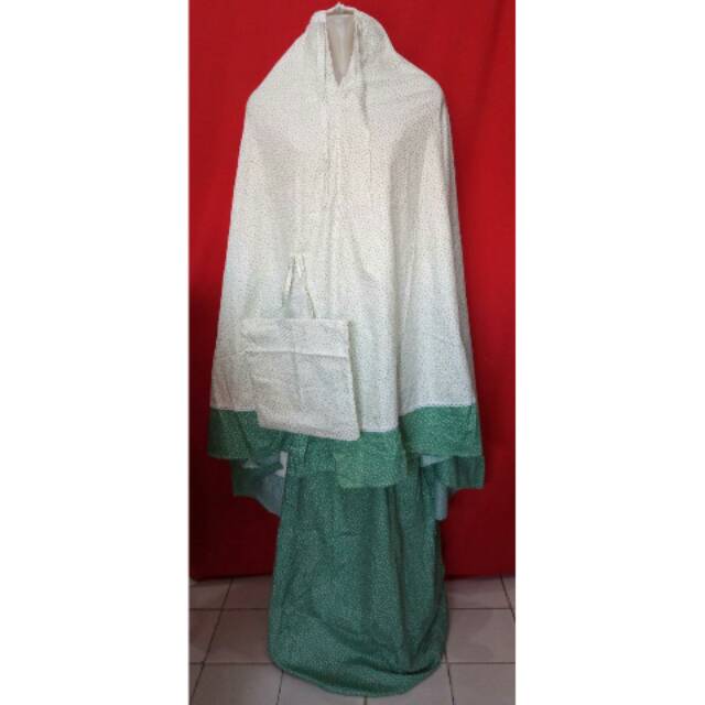 MUKENA POLKADOT KATUN JEPANG MOTIF KOMBINASI