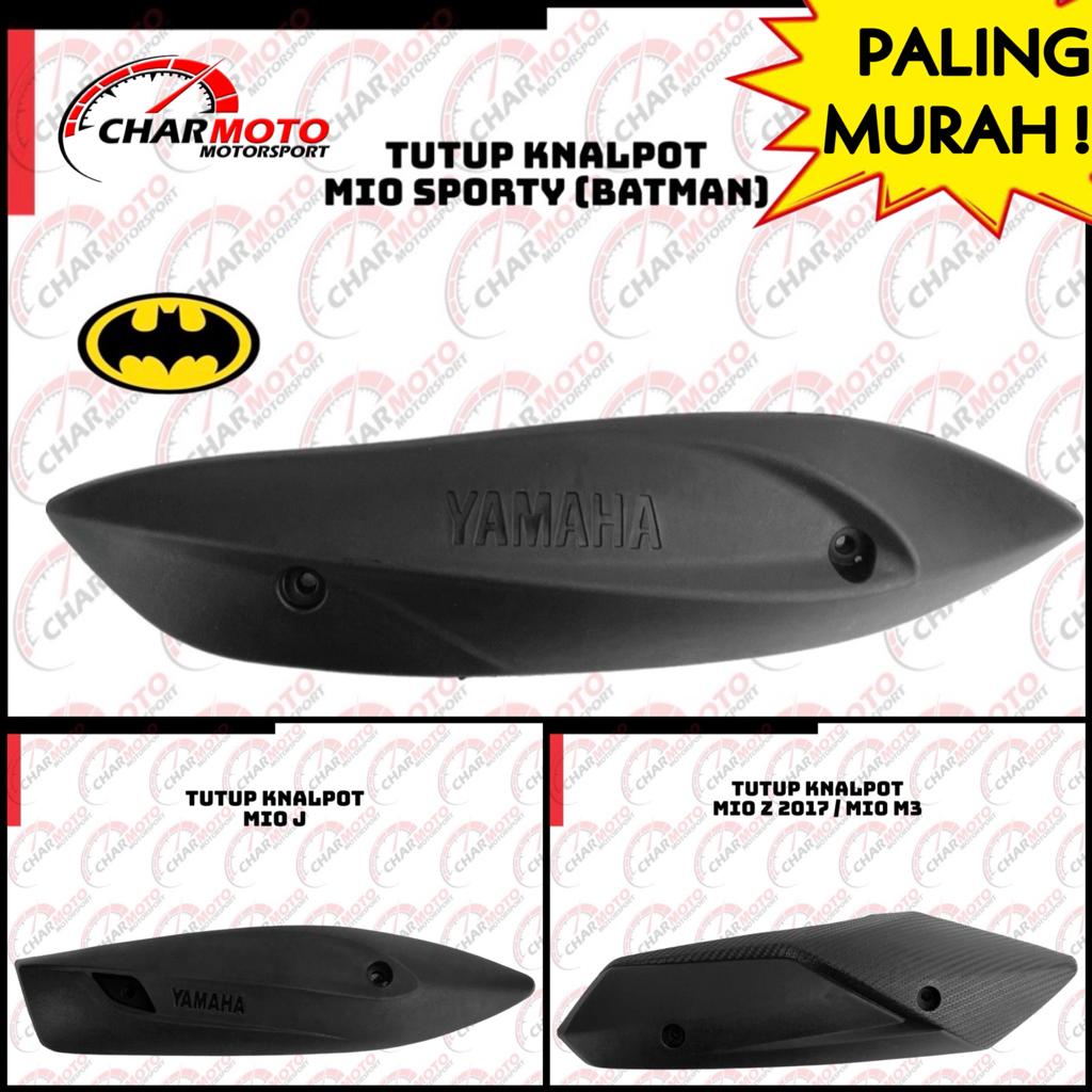 Cover Tutup Knalpot Premium Mio Variasi Sporty (Batman), Mio J, Mio Z 2017 / Mio M3 PNP - Charmoto