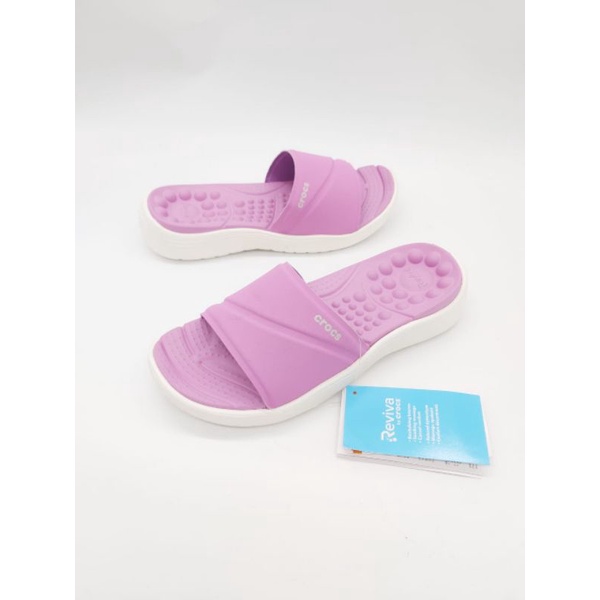 Sandal Crocs reviva slide / Sandal wanita Crocs reviva woman / crocs reviva