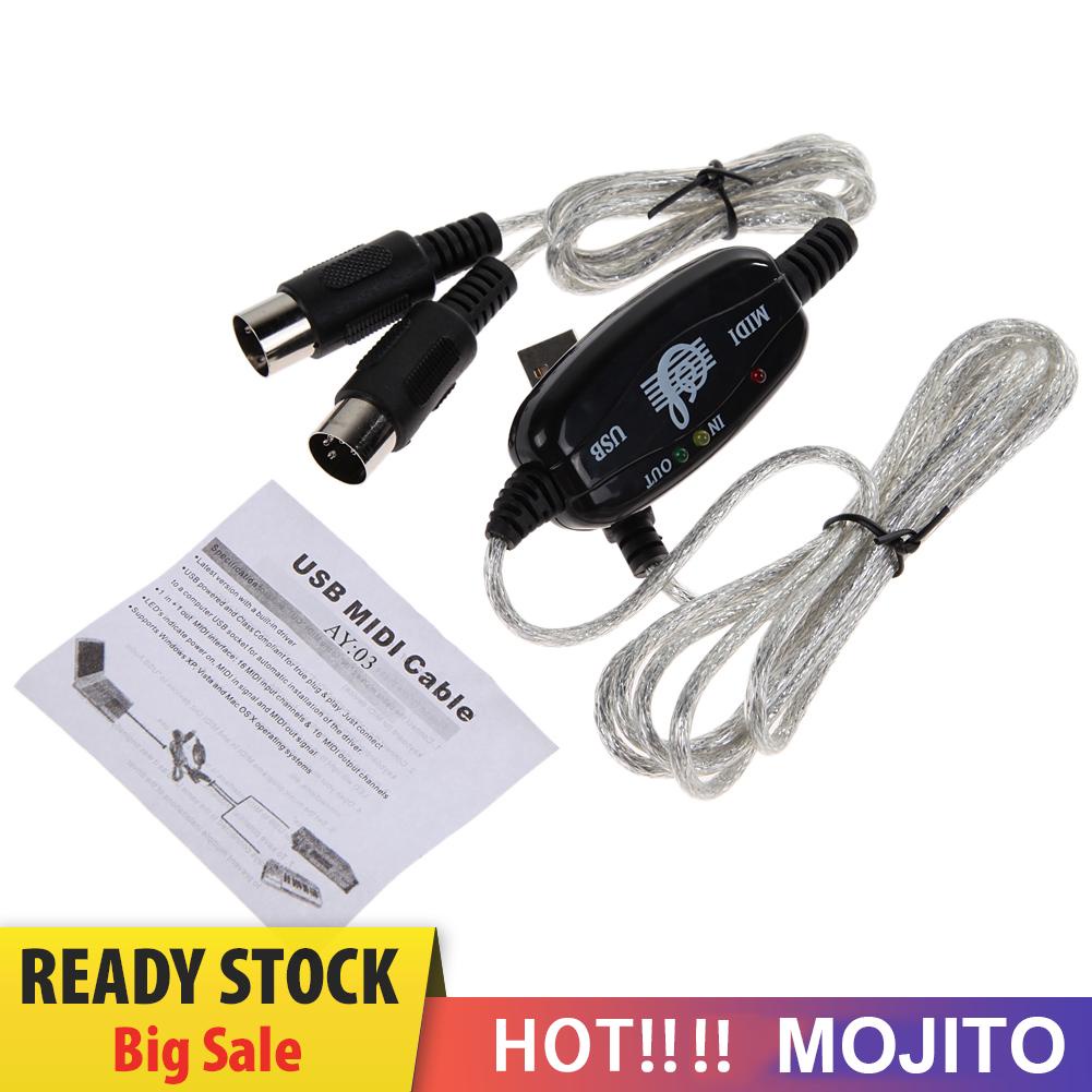 Kabel Konverter 6ft Pc Usb Ke Midi Keyboard Interface