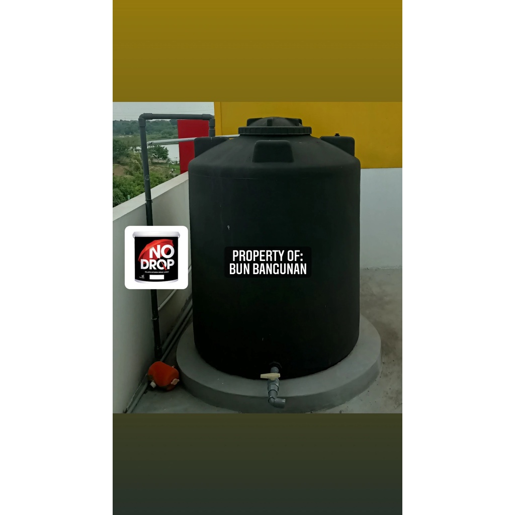 NO DROP BITUMEN BLACK 1KG - CAT TANDON TANGKI PENAMPUNGAN TOREN AIR BEBAS LUMUT - CAT HITAM ANTI LUM