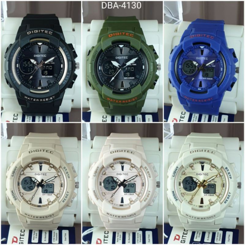 JAM TANGAN ORIGINAL DIGITEC RUBBER DOUBLE TIME DIAMETER 3,9CM || COD✔️