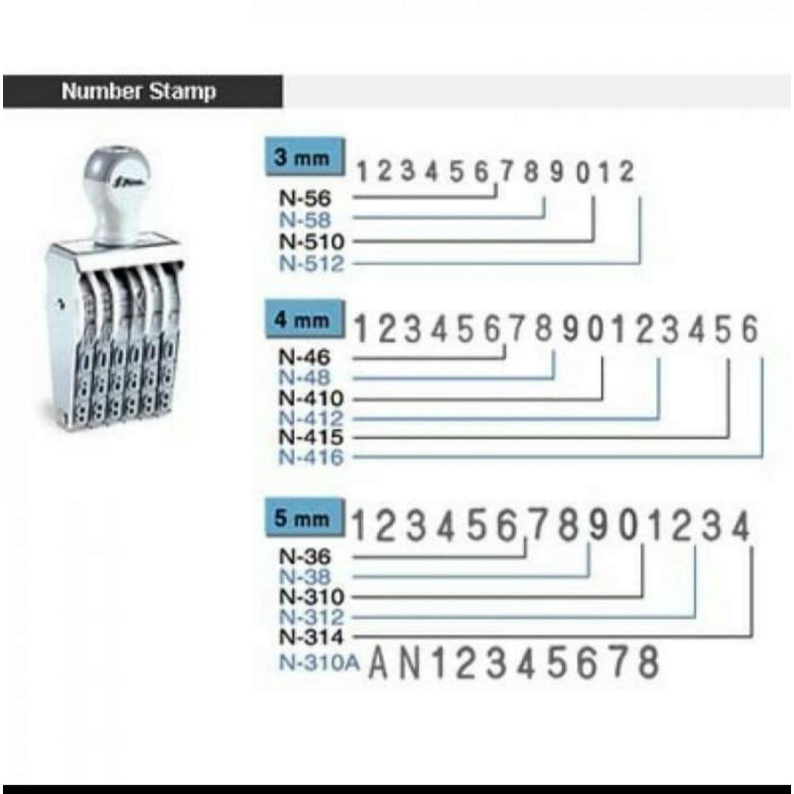 

RB Stempel Shiny N28 Angka( 8 Digit)