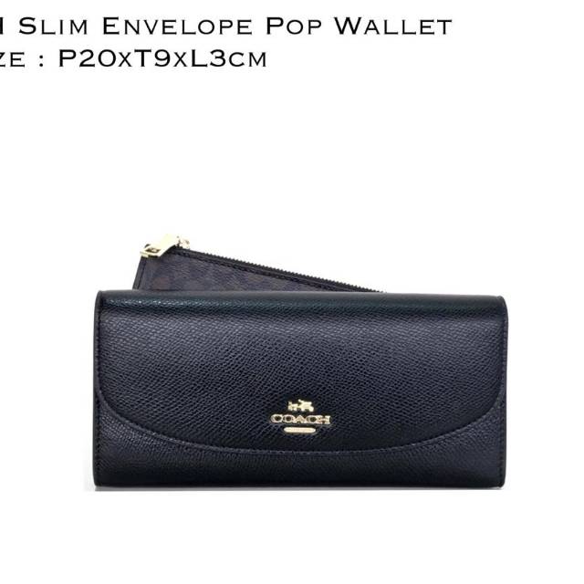 Coach Slim Envelope Pop Wallet