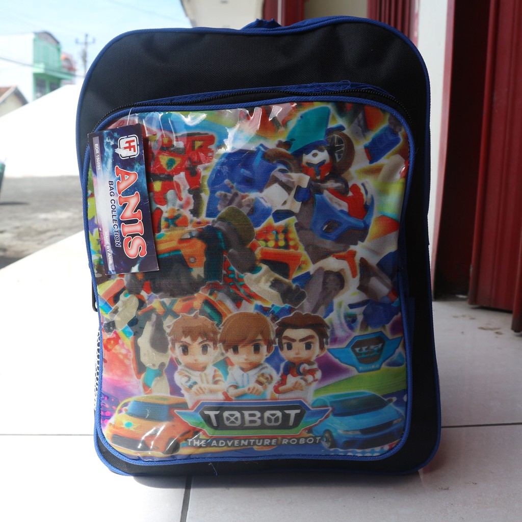 Tas Punggung Gendong Fashion Anak Cowok Ransel Gambar Tobot Kecil