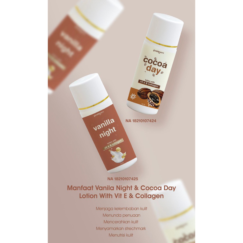 HABISIN STOK AJA EXD AWAL 2025 (BPOM) LOTION DAY DAN NIGHT GEAMOORE With Vit E dan Collagen