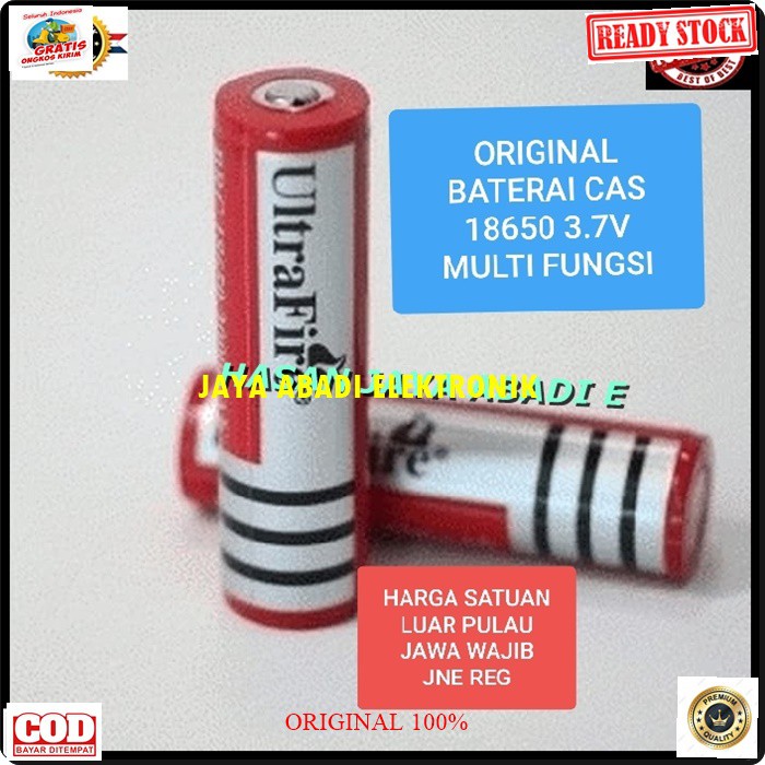 G281 ULTRAFIRE BATERAI 3.7 VOLT 18650 BATERAI CAS CASAN CHARGER RECHARGEABLE LITHIUM BATU BATERAI UNIVERSAL MULTI ELEKTRONIK BATERAY HARGA SATUAN BISA JUGA DIGUNAKAN UNTUK SENTER LASER POINTER ATAUPUN ALAT ELEKTRONIK LAINNYA