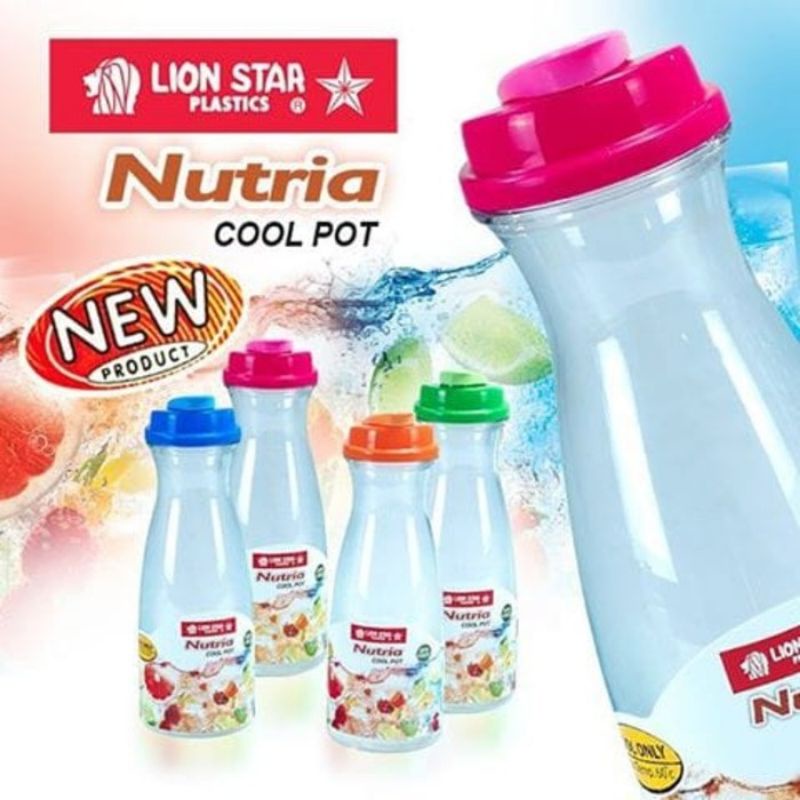 Botol air minum air 1,2 Liter lion star fusia &amp; nutria infused water cool bottle kulkas jumbo besar