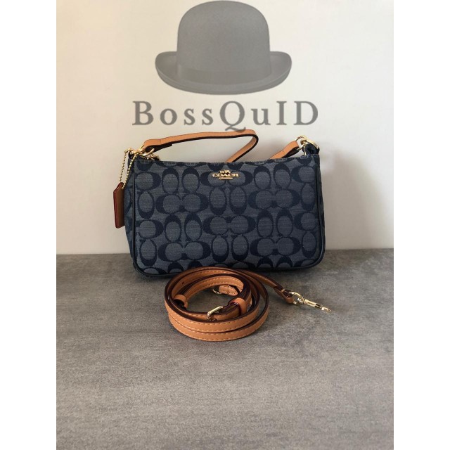 Coach Top Handle Pouch Chambray