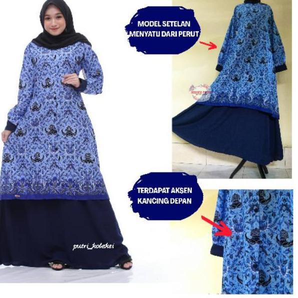 ★ WL9V Gamis Korpri PNS S M L XL XXL Gamis DINAS KORPRI PNS ASN ✸ (Terbaru)