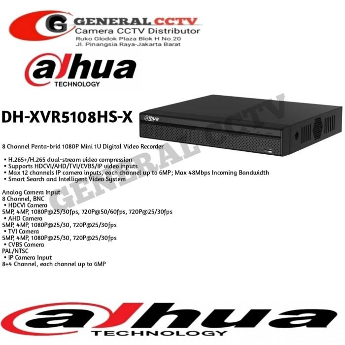 Dvr Dahua 8Ch 5Mp Dh-Xvr5108Hs-X Pentabrid Original Dahua