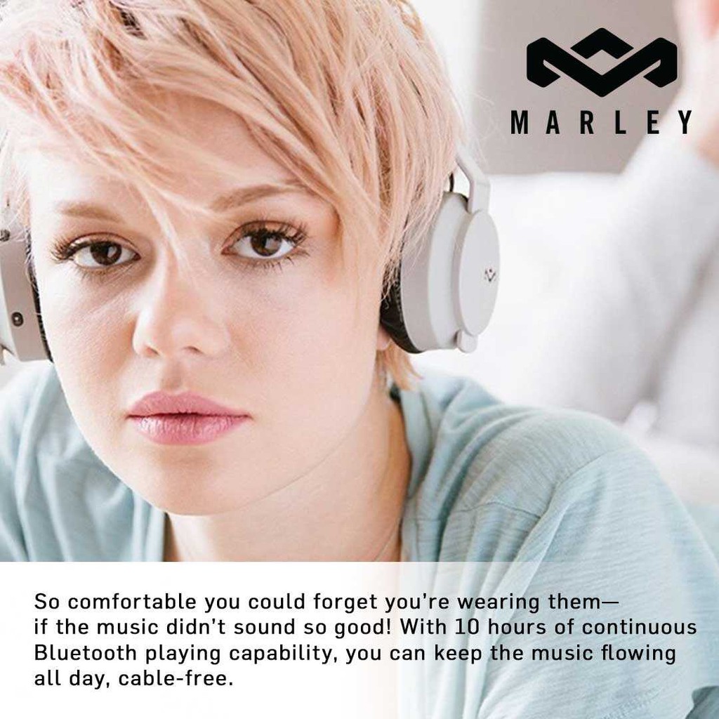 HEADSET WIRELESS BLUETOOTH MARLEY - MARLEY REBEL BT - 100% ORIGINAL