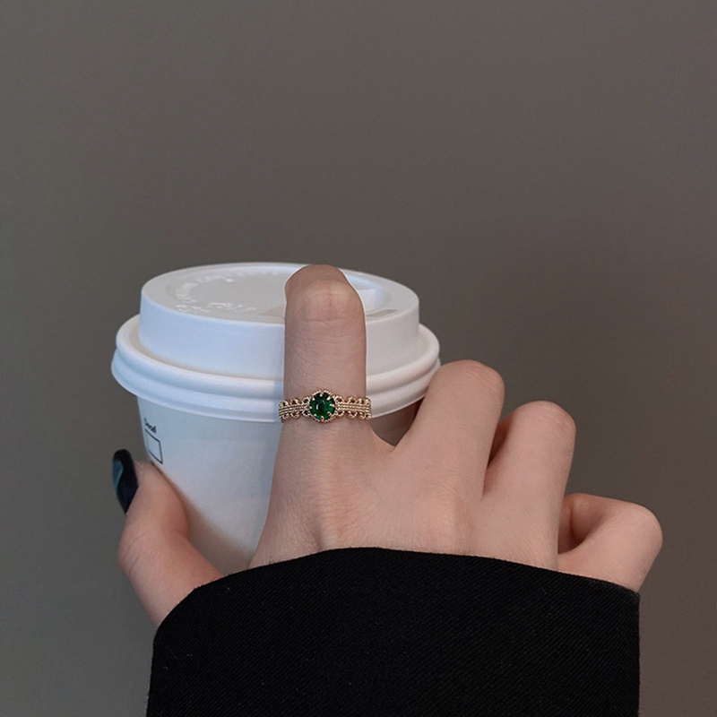 Fancyqube Cincin Jari Telunjuk Model Terbuka Dapat Disesuaikan Gaya Retro Eropa Dan Amerika