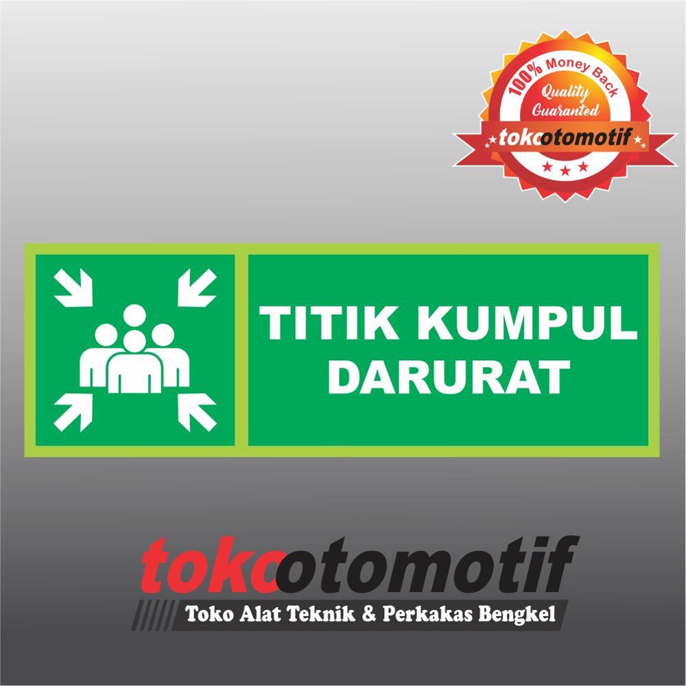 

Sticker Safety Sign K3 Tanda Arah Titik Kumpul Darurat - Kiri