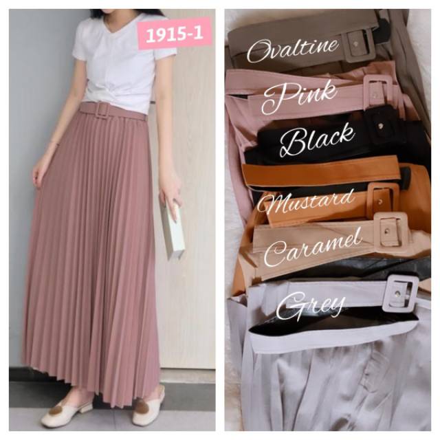 Rok plisket pake belt
