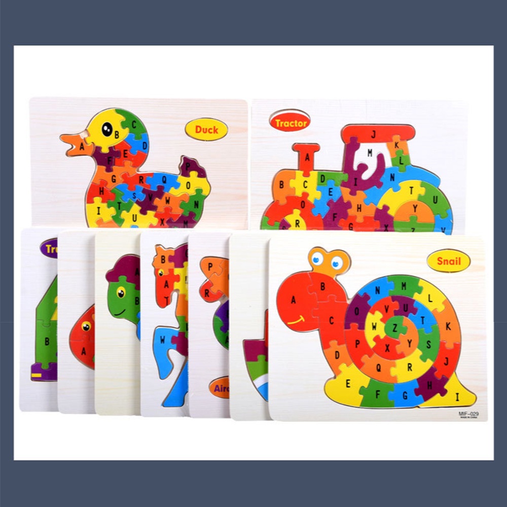 Mainan puzzle kayu edukasi anak/Jigsaw puzzle/Mainan puzzle tiga dimensi  L272