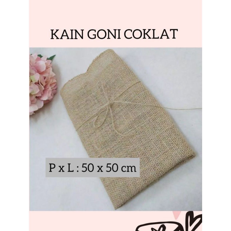 ECER -BERBAGAI UKURAN | KAIN GONI NATURAL BROWN  | KAIN BURLAP | BAHAN MAHAR &amp; CRAFT