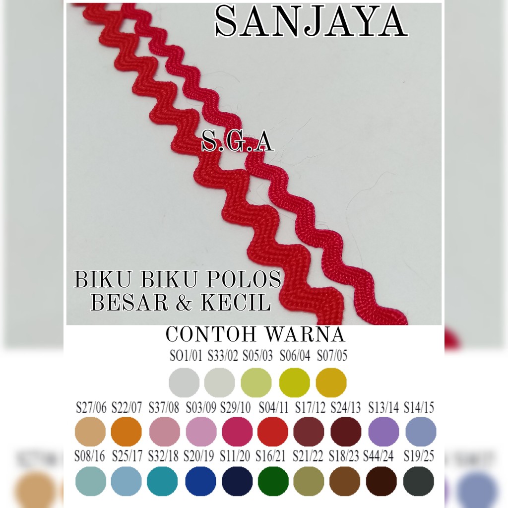 BIKU BIKU / TALI CHOKER / PITA CHOKER / RENDA ZAG ZAG / PITA ZIG ZAG / MISC BIKU POLOS BESAR &amp; KECIL
