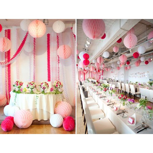 

paper pom pom ball lantern - lampion kertas bunga pom pom 30 cm