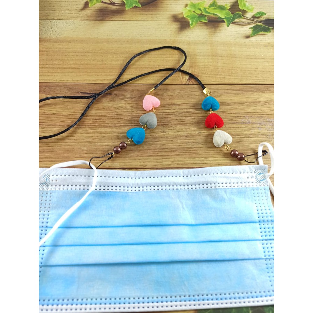 Kalung Masker Manik LOVE / Strap Masker / Tali Masker Korea/ Kalung Masker Tokopelanginicer