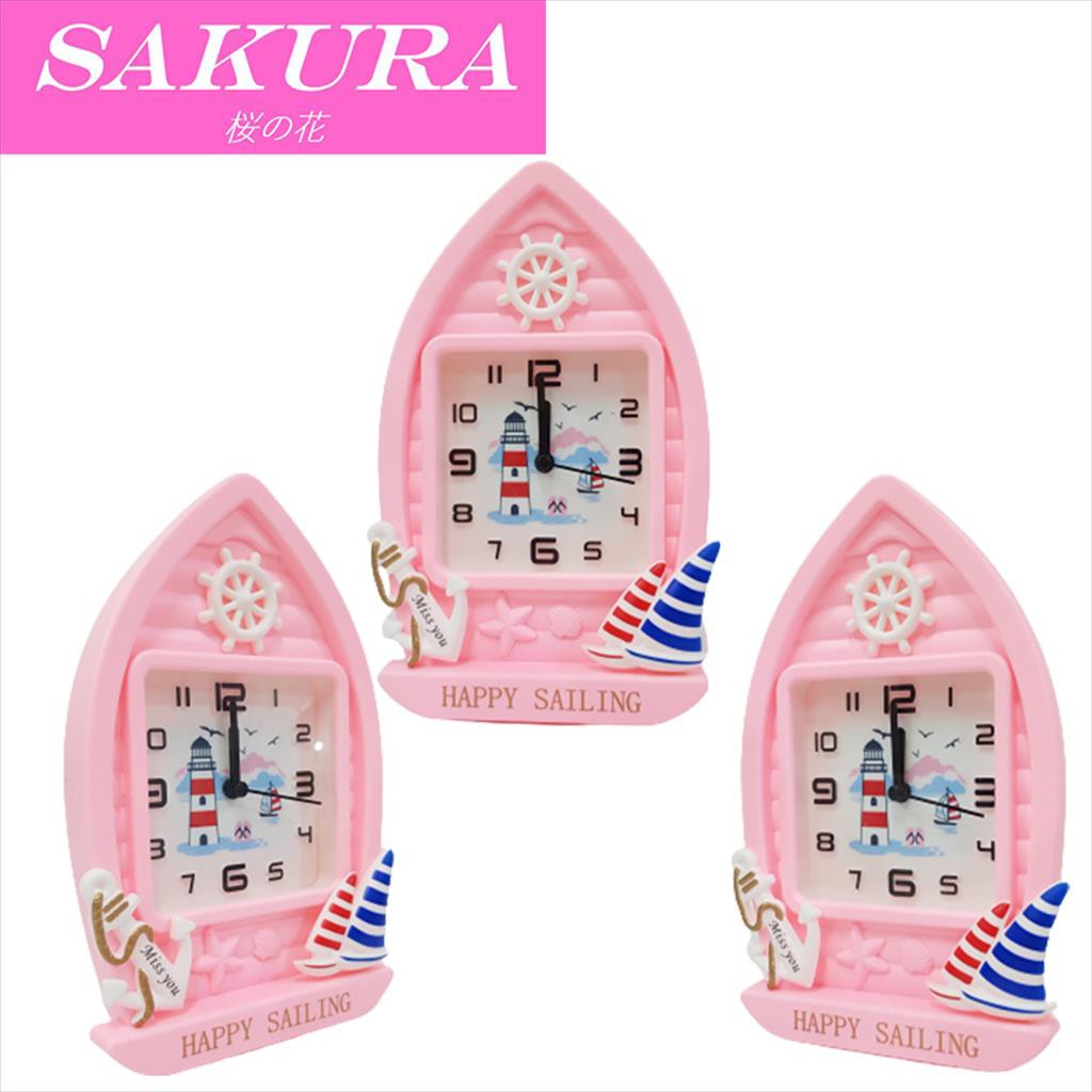 SAKURA Jam Weker/ Jam Beker/ Jam  Alarm/ Jam Tidur/ Jam Alarm Kapal 400