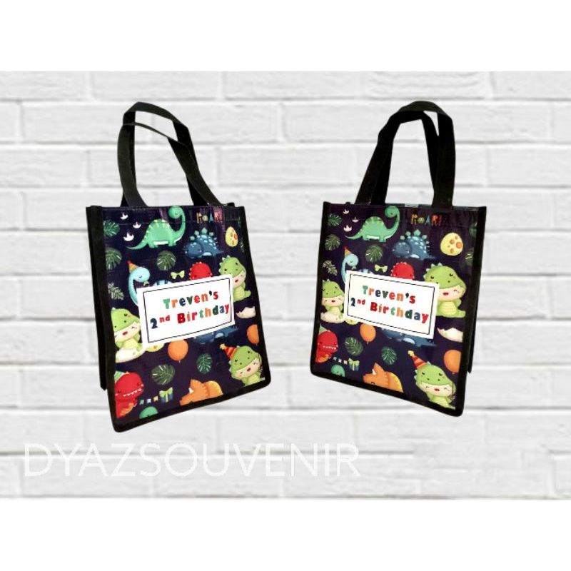 

TAS ULTAH DINOSAURUS CUSTOM TAS GOODIEBAG TAS BIRTHDAY TAS ANAK