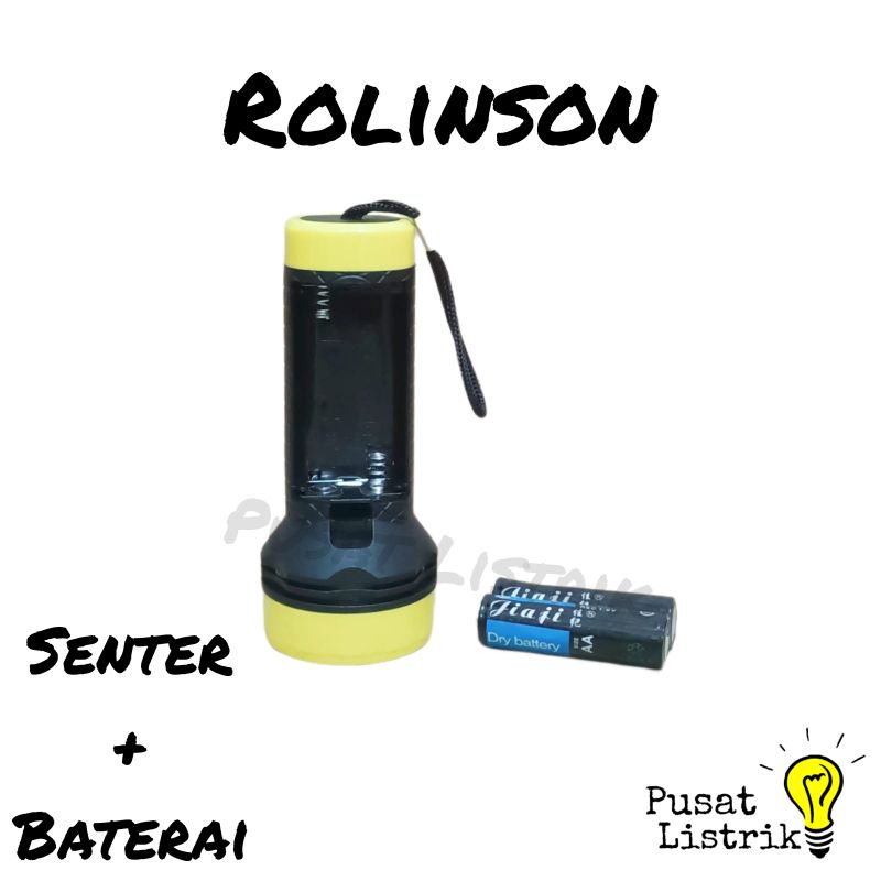 Senter Tangan 10watt LED 300Lm Rolinson Senter Kecil 10w Baterai AA 3V