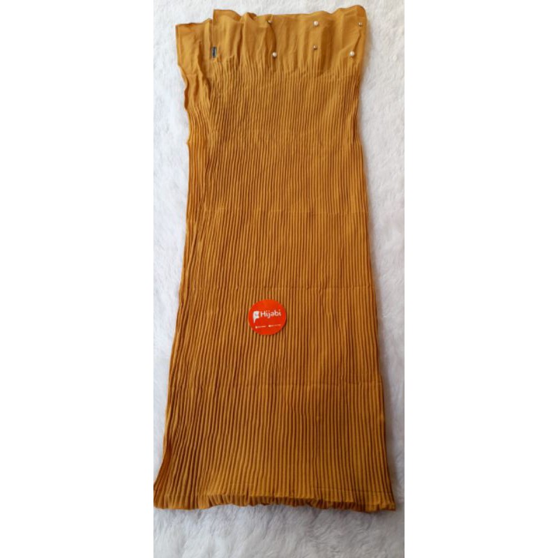Pashmina Plisket Baby Pearl Prisket Ori Umama Prisket Pleated Shawl