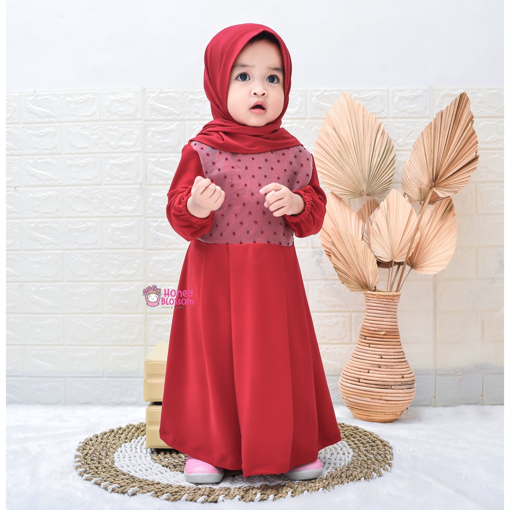 HONEYBLOSSOM gamis bayi cantik alesha / gamis bayi perempuan 6 12 bulan