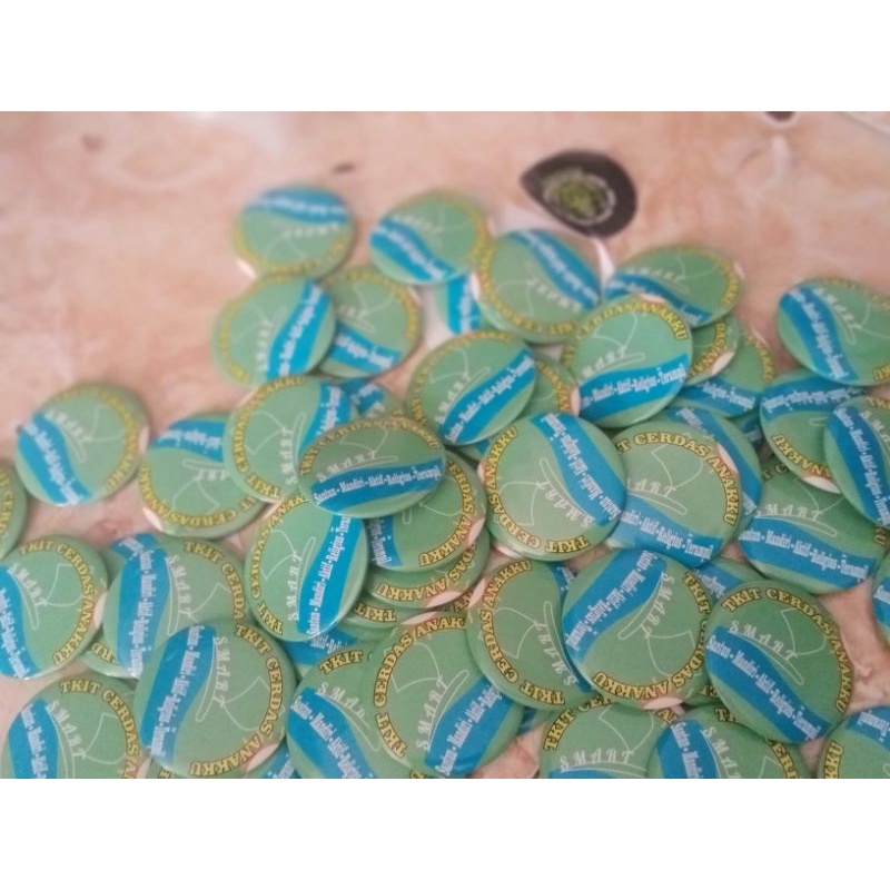 cetak pin 7.5 cm