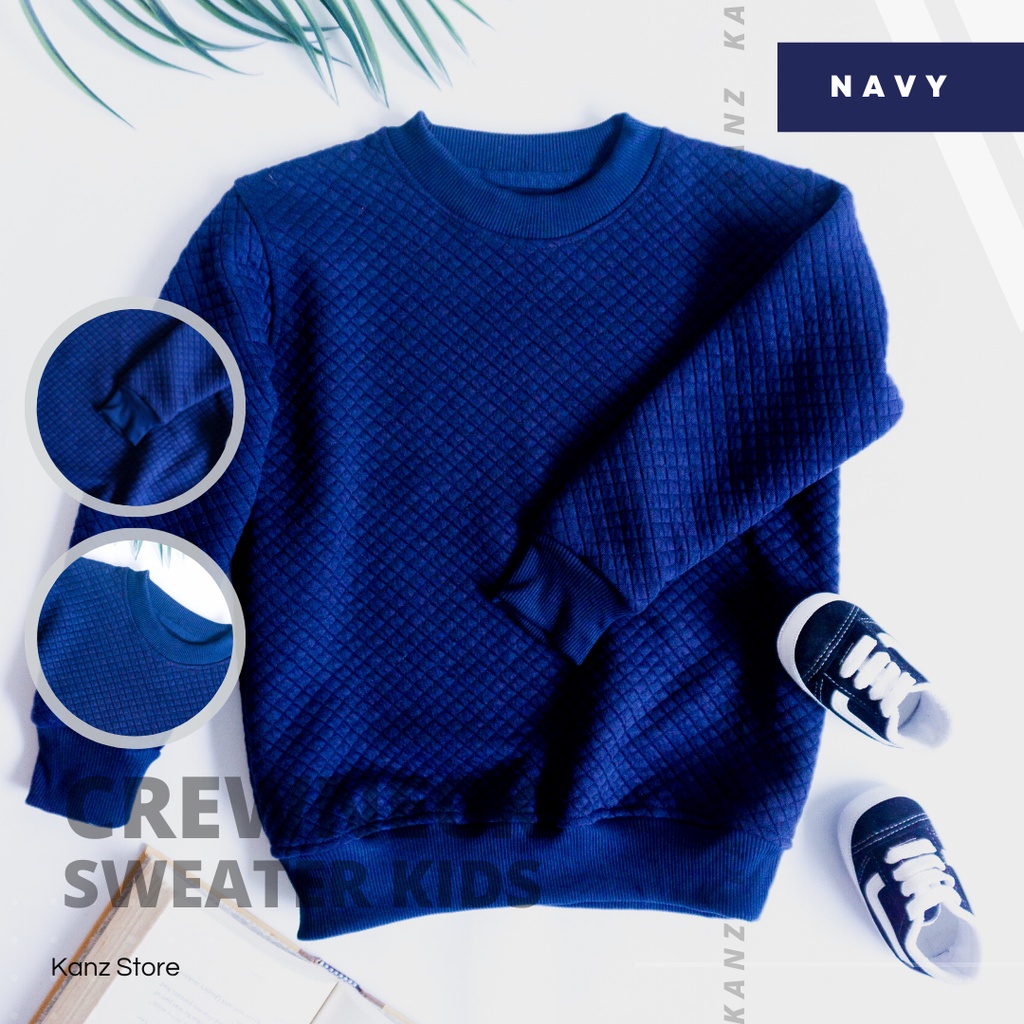 Crewneck Sweater | Sweater Bayi / Anak Usia 3 bulan - 8 tahun | Basic Polos Knitt pakaian anak unisex