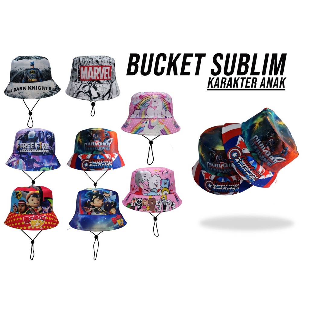 Topi Anak Perempuan Laki Laki Cowok Cewek 2 3 4 5 6 7 8 Tahun Bucket Hat Anak 1 FFD OOTD Fashion Anak Cowo Cewe Kecil Umur Balita Kado Kids Aksesoris Kepala Anak Lucu 1-2