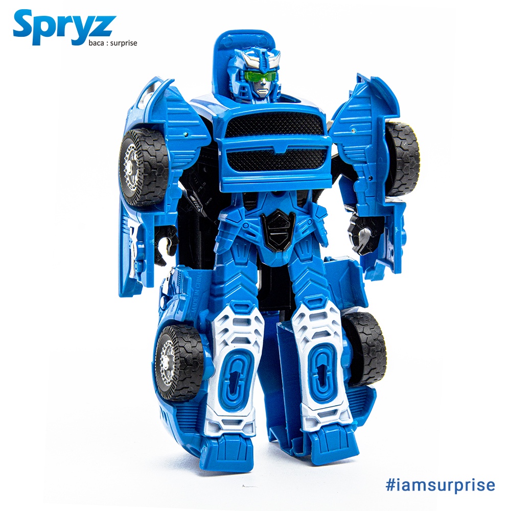 Spryz Revamp Justice Sarge - Mainan Mobil Robot Transformer