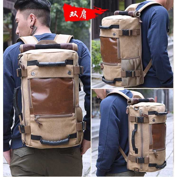 Tas kapasitas Besar 3 Mode Gaya, Tas Ransel, Tote Bag &amp; Tas Messenger, Tas kapasitas Besar Tas Ransel Duffel Backpack Camping Brand Stylish Travel Large Capacity 14&quot; Laptop Backpack Male Luggage Shoulder Computer Backpacking Men Functional Versatile Bags