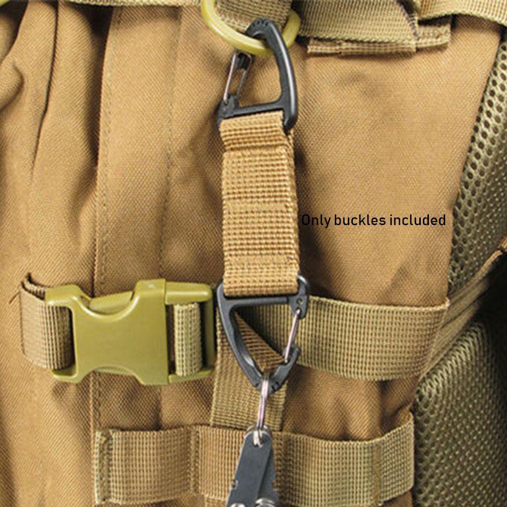 Suyo 2/5pcs Segitiga Carabiner Camping Hiking Ransel Aksesoris Paduan Plastik Gantungan Kunci Sabuk Gesper